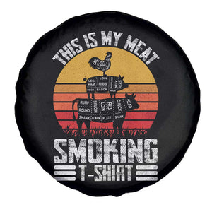 BBQ Spare Tire Cover Smoker Themed Retro Vintage My Meat Smoking TS10 Print Your Wear