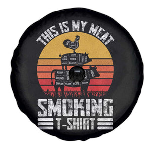 BBQ Spare Tire Cover Smoker Themed Retro Vintage My Meat Smoking TS10 Print Your Wear