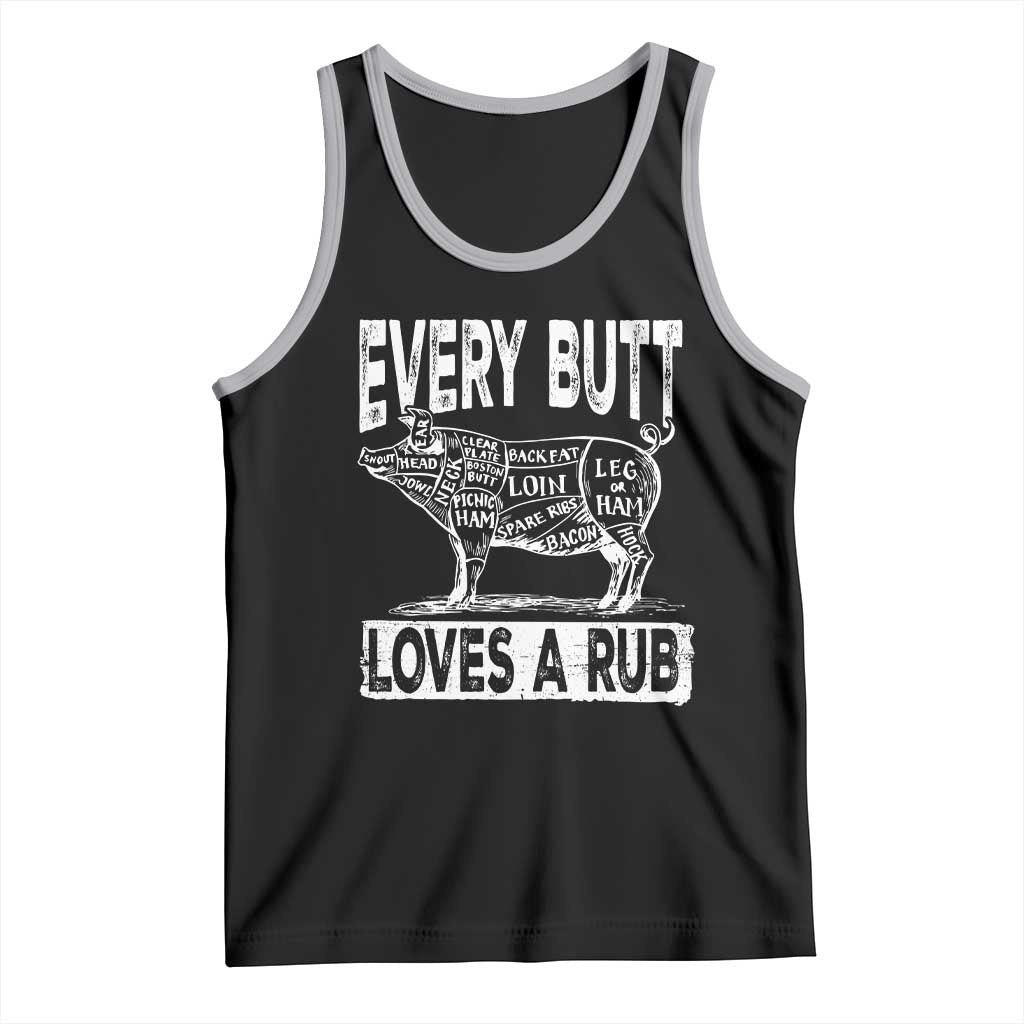 BBQ Tank Top Pork Butt Rub Dad Grill Gift TS10 Black Athletic Heather Print Your Wear