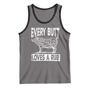 BBQ Tank Top Pork Butt Rub Dad Grill Gift TS10 Deep Heather Black Print Your Wear