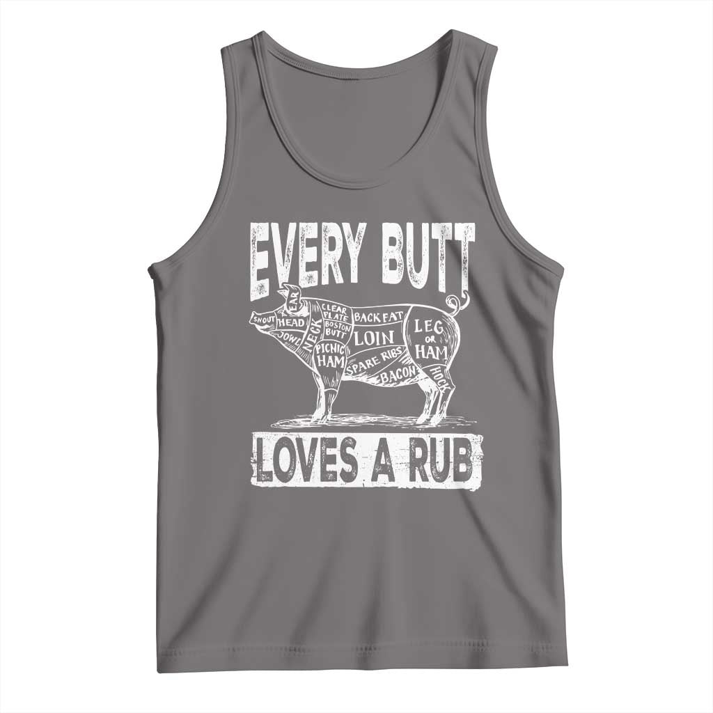 BBQ Tank Top Pork Butt Rub Dad Grill Gift TS10 Deep Heather Print Your Wear
