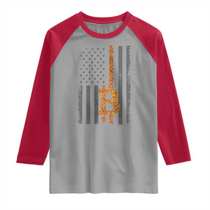 BTC Bitcoin American Flag Raglan Shirt Crypto Buy the Dip TS10 Sport Gray Red Print Your Wear