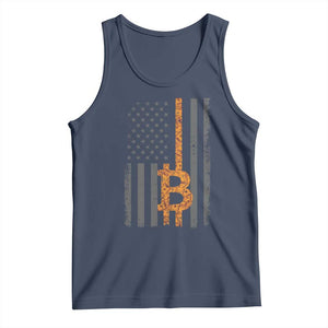 BTC Bitcoin American Flag Tank Top Crypto Buy the Dip TS10 Navy Print Your Wear