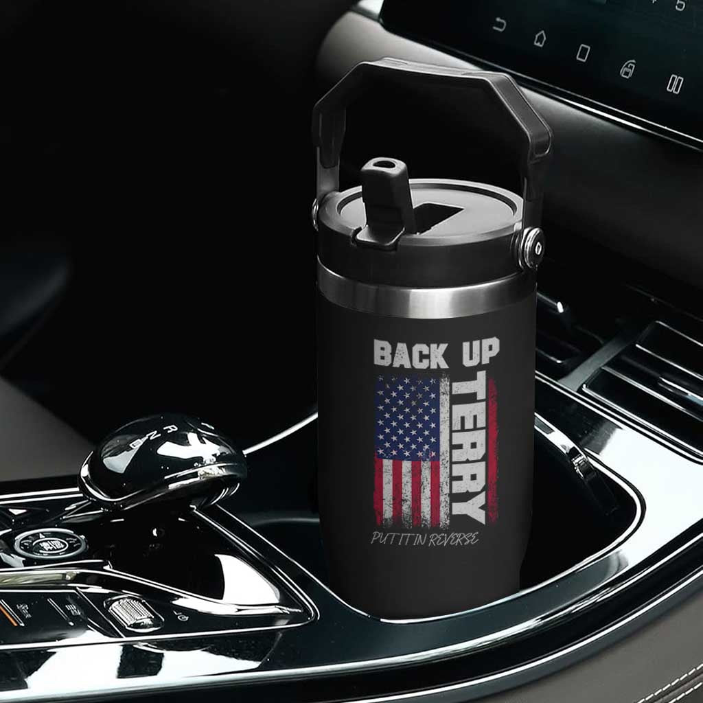 Back It Up Terry Put It In Reverse Flip Straw Tumbler Funny 4th of July Patriotic American Flag TS10 Print Your Wear
