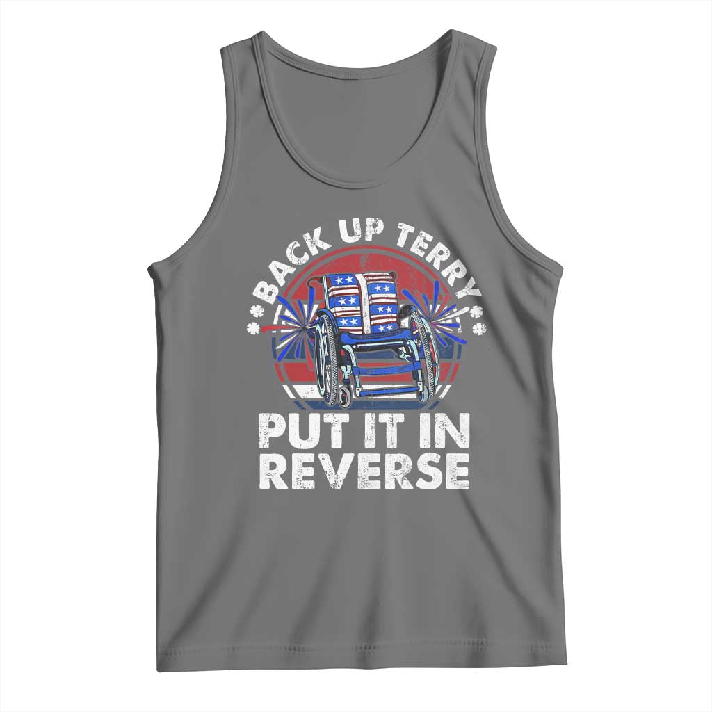 Back It Up Terry Put It In Reverse Tank Top Funny 4th Of July TS10 Black Heather Print Your Wear