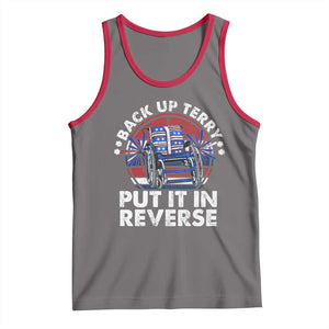 Back It Up Terry Put It In Reverse Tank Top Funny 4th Of July TS10 Deep Heather Red Print Your Wear