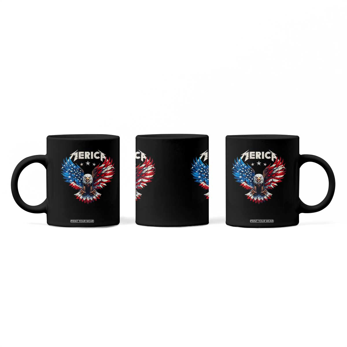 Bald Eagle Merica Coffee Mug USA American Flag Patriotic 4th of July TS10 Print Your Wear