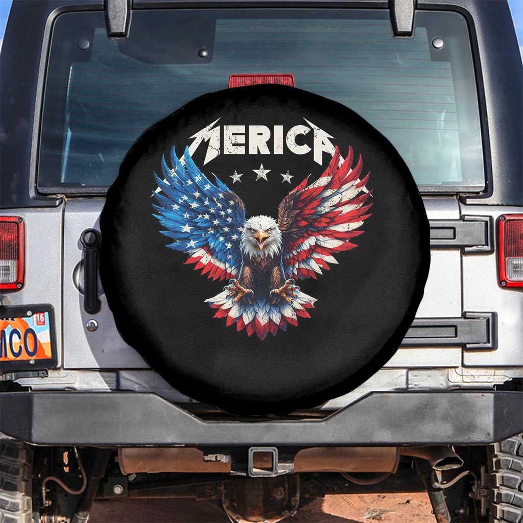Bald Eagle Merica Spare Tire Cover USA American Flag Patriotic 4th of July TS10 No hole Black Print Your Wear