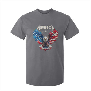 Bald Eagle Merica T Shirt For Kid USA American Flag Patriotic 4th of July TS10 Charcoal Print Your Wear