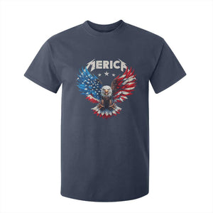 Bald Eagle Merica T Shirt For Kid USA American Flag Patriotic 4th of July TS10 Navy Print Your Wear