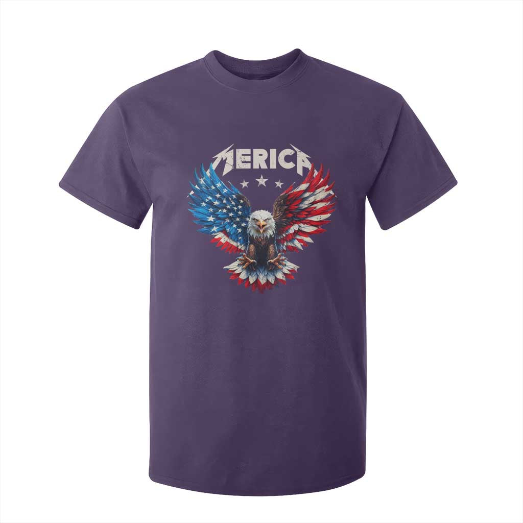 Bald Eagle Merica T Shirt For Kid USA American Flag Patriotic 4th of July TS10 Purple Print Your Wear