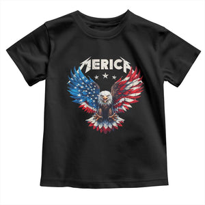 Bald Eagle Merica Toddler T Shirt USA American Flag Patriotic 4th of July TS10 Black Print Your Wear