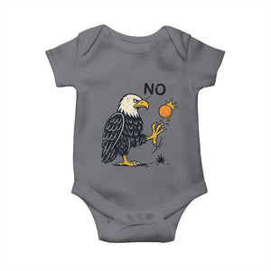 Bald Eagle No Kings In America Baby Onesie No Orange We The People Patriotic Political Statement TS02 Charcoal Print Your Wear