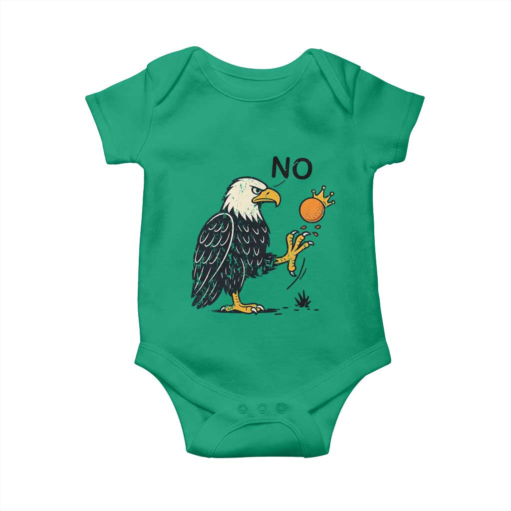 Bald Eagle No Kings In America Baby Onesie No Orange We The People Patriotic Political Statement TS02 Irish Green Print Your Wear