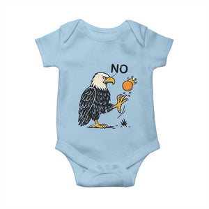 Bald Eagle No Kings In America Baby Onesie No Orange We The People Patriotic Political Statement TS02 Light Blue Print Your Wear
