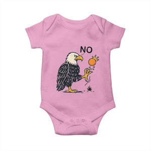 Bald Eagle No Kings In America Baby Onesie No Orange We The People Patriotic Political Statement TS02 Light Pink Print Your Wear