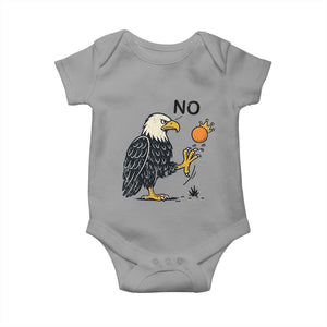 Bald Eagle No Kings In America Baby Onesie No Orange We The People Patriotic Political Statement TS02 Sport Gray Print Your Wear