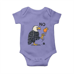 Bald Eagle No Kings In America Baby Onesie No Orange We The People Patriotic Political Statement TS02 Violet Print Your Wear
