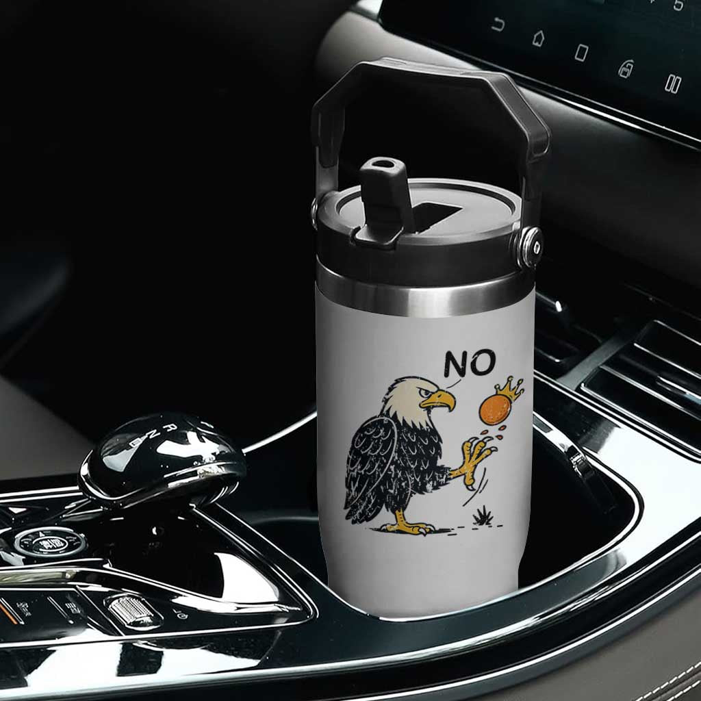 Bald Eagle No Kings In America Flip Straw Tumbler No Orange We The People Patriotic Political Statement TS02 Print Your Wear