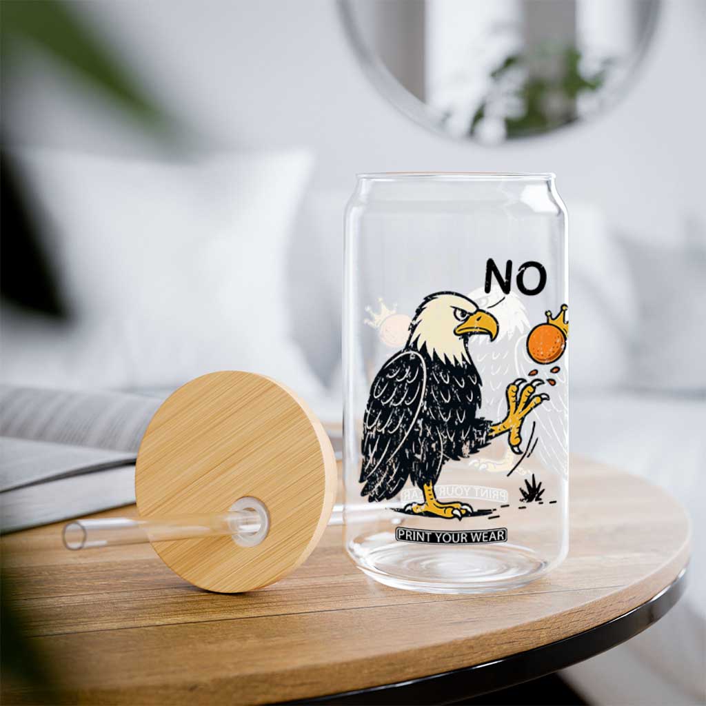 Bald Eagle No Kings In America Glass Can No Orange We The People Patriotic Political Statement TS02 Print Your Wear