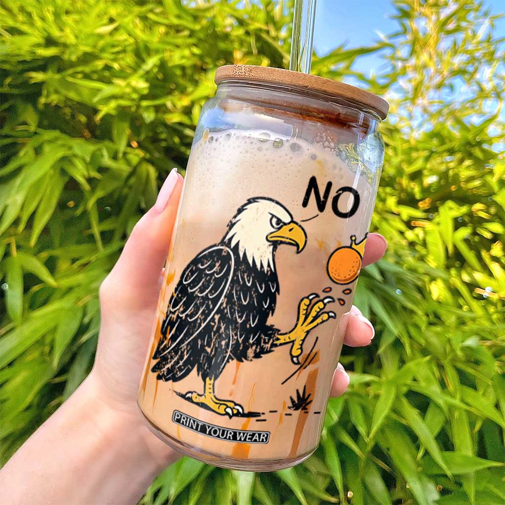 Bald Eagle No Kings In America Glass Can No Orange We The People Patriotic Political Statement TS02 Print Your Wear