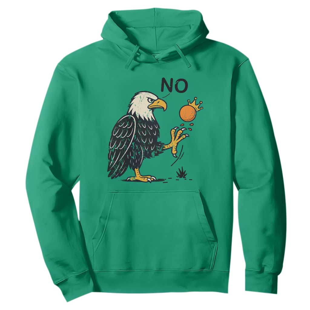 Bald Eagle No Kings In America Hoodie No Orange We The People Patriotic Political Statement TS02 Irish Green Print Your Wear