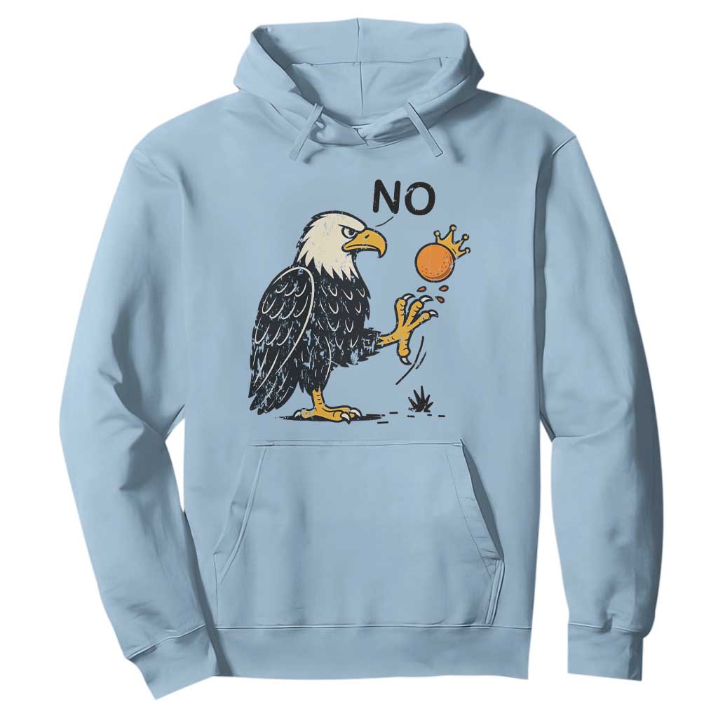 Bald Eagle No Kings In America Hoodie No Orange We The People Patriotic Political Statement TS02 Light Blue Print Your Wear