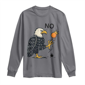 Bald Eagle No Kings In America Long Sleeve Shirt No Orange We The People Patriotic Political Statement TS02 Charcoal Print Your Wear