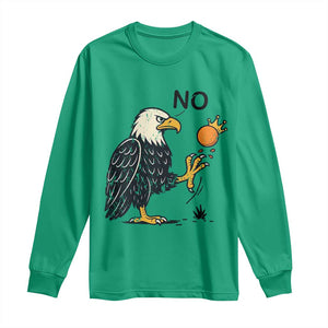 Bald Eagle No Kings In America Long Sleeve Shirt No Orange We The People Patriotic Political Statement TS02 Irish Green Print Your Wear