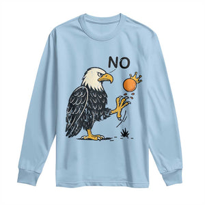 Bald Eagle No Kings In America Long Sleeve Shirt No Orange We The People Patriotic Political Statement TS02 Light Blue Print Your Wear