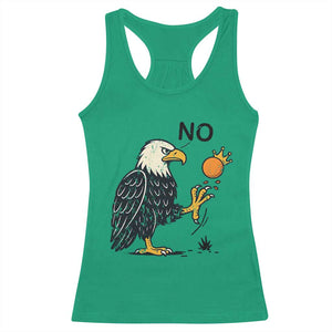 Bald Eagle No Kings In America Racerback Tank Top No Orange We The People Patriotic Political Statement TS02 Irish Green Print Your Wear