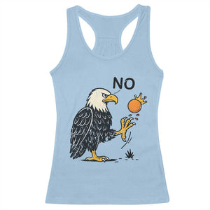 Bald Eagle No Kings In America Racerback Tank Top No Orange We The People Patriotic Political Statement TS02 Light Blue Print Your Wear