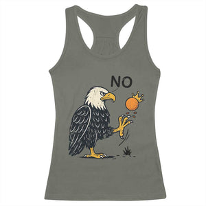 Bald Eagle No Kings In America Racerback Tank Top No Orange We The People Patriotic Political Statement TS02 Military Green Print Your Wear