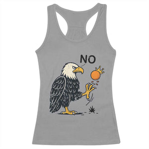Bald Eagle No Kings In America Racerback Tank Top No Orange We The People Patriotic Political Statement TS02 Sport Gray Print Your Wear