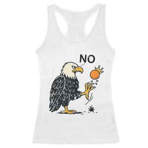 Bald Eagle No Kings In America Racerback Tank Top No Orange We The People Patriotic Political Statement TS02 White Print Your Wear