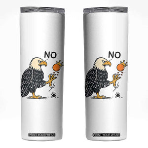 Bald Eagle No Kings In America Skinny Tumbler No Orange We The People Patriotic Political Statement TS02 White Print Your Wear