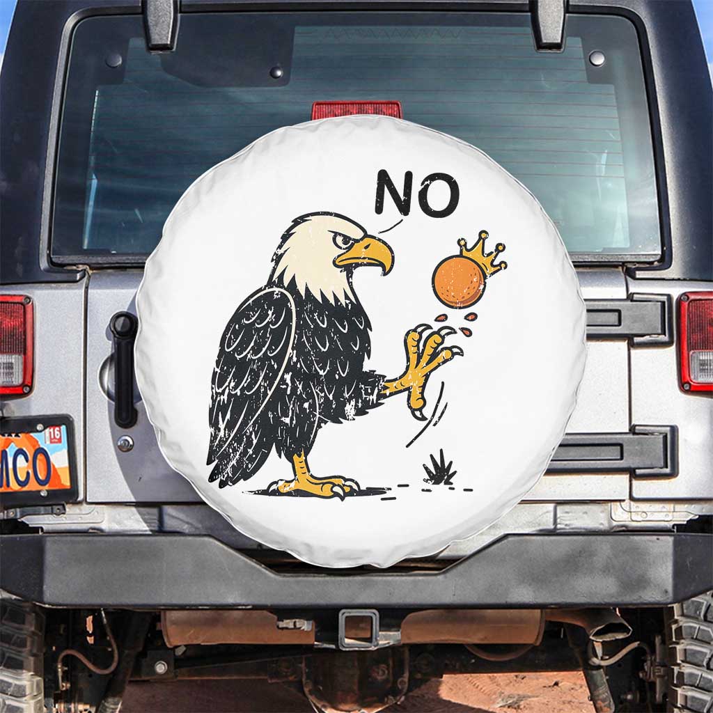 Bald Eagle No Kings In America Spare Tire Cover No Orange We The People Patriotic Political Statement TS02 No hole White Print Your Wear