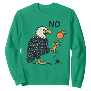 Bald Eagle No Kings In America Sweatshirt No Orange We The People Patriotic Political Statement TS02 Irish Green Print Your Wear