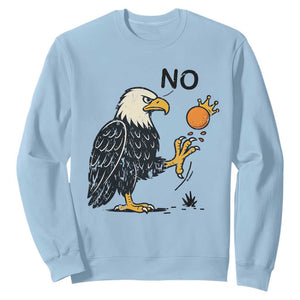 Bald Eagle No Kings In America Sweatshirt No Orange We The People Patriotic Political Statement TS02 Light Blue Print Your Wear