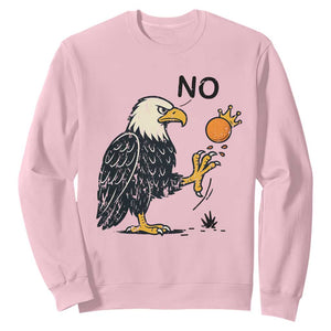 Bald Eagle No Kings In America Sweatshirt No Orange We The People Patriotic Political Statement TS02 Light Pink Print Your Wear