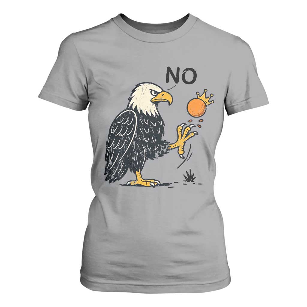 Bald Eagle No Kings In America T Shirt For Women No Orange We The People Patriotic Political Statement TS02 Sport Gray Print Your Wear