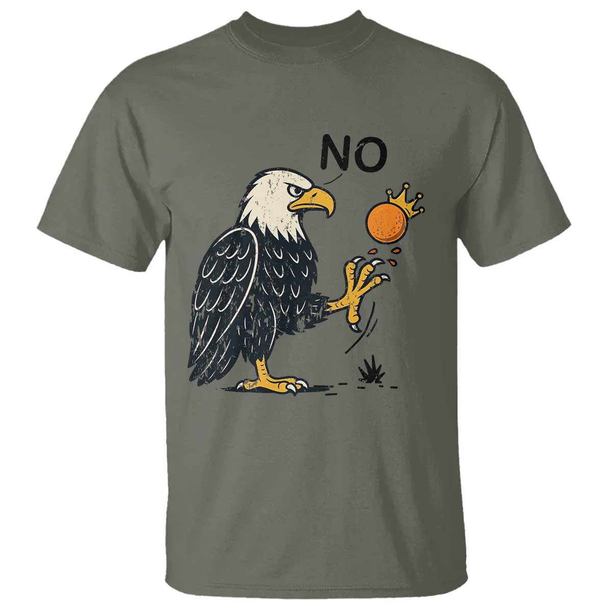Bald Eagle No Kings In America T Shirt No Orange We The People Patriotic Political Statement TS02 Military Green Print Your Wear