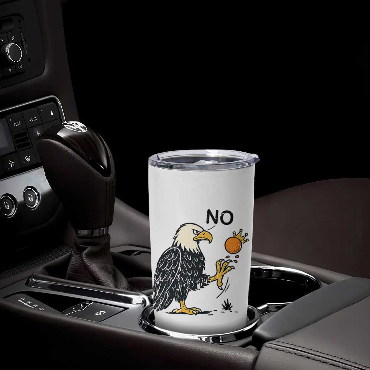 Bald Eagle No Kings In America Tumbler Cup No Orange We The People Patriotic Political Statement TS02 Print Your Wear