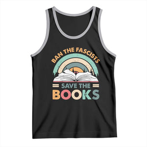 Ban The Fascists Save The Books Tank Top Funny Book Lovers Librarian Book Nerd TS10 Black Athletic Heather Print Your Wear