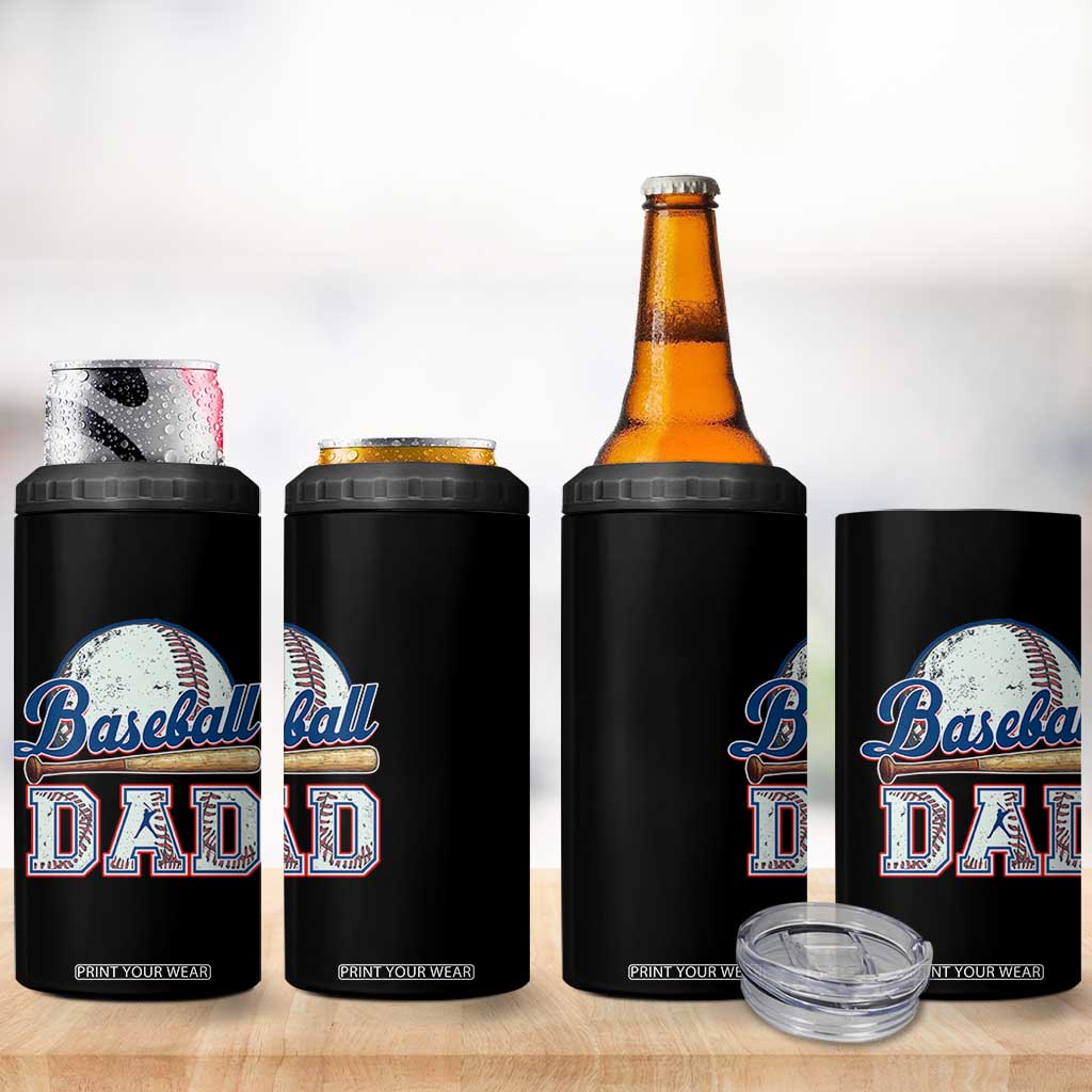 Baseball Dad 4 in 1 Can Cooler Tumbler Baseball Sport Lovers For Father's Day TS02 Print Your Wear