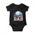 Baseball Dad Baby Onesie Baseball Sport Lovers For Father's Day TS02 Black Print Your Wear