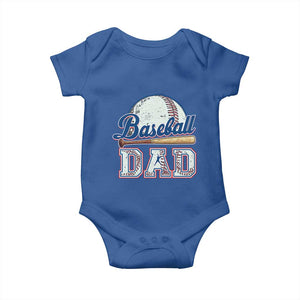 Baseball Dad Baby Onesie Baseball Sport Lovers For Father's Day TS02 Royal Blue Print Your Wear