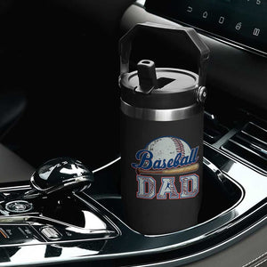 Baseball Dad Flip Straw Tumbler Baseball Sport Lovers For Father's Day TS02 Print Your Wear