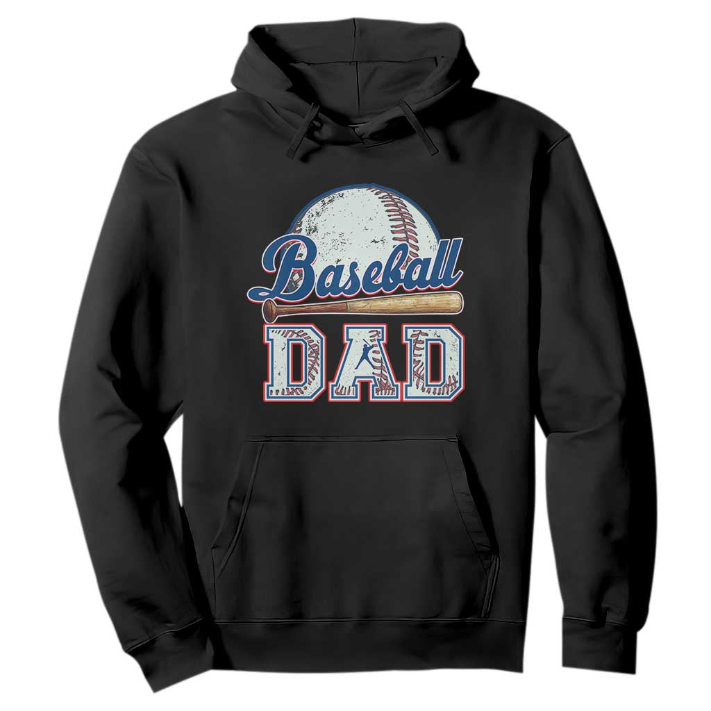 Baseball Dad Hoodie Baseball Sport Lovers For Father's Day TS02 Black Print Your Wear