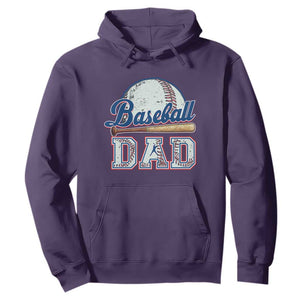 Baseball Dad Hoodie Baseball Sport Lovers For Father's Day TS02 Purple Print Your Wear